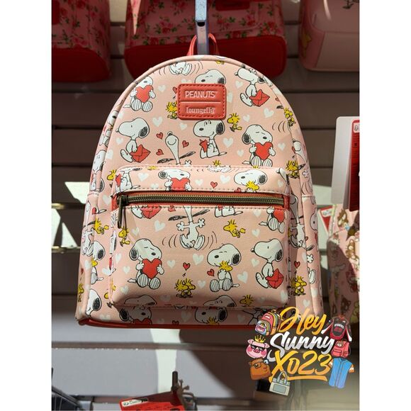 Loungefly Handbags - Loungefly Peanuts Snoopy & Woodstock Valentine's Day Mini Backpack